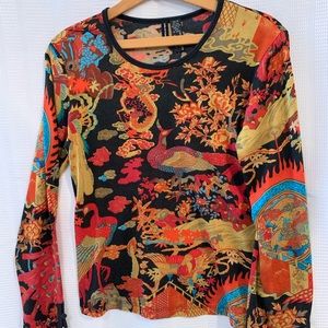 Orient-Inspired Silk Blend Pullover, Lynn Ritchie